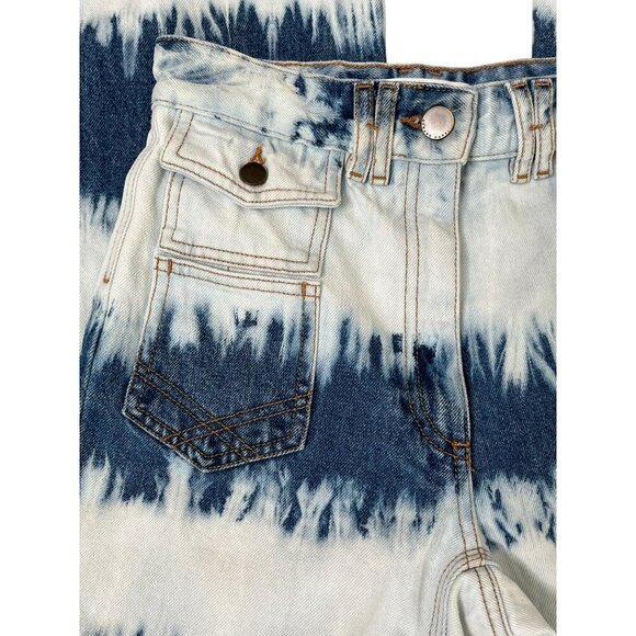 Gerard Darel Tie-Dye Wide-Leg Denim Jeans (High Rise) Size 34 EU, US 2 - Picture 8 of 13